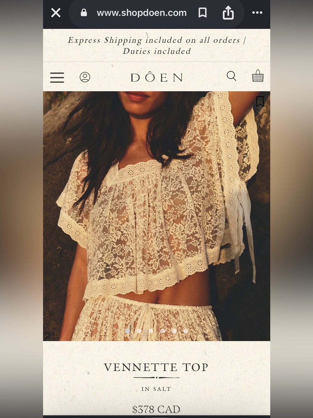 NWOT Doen VENNETTE TOP - Picture 16 of 16
